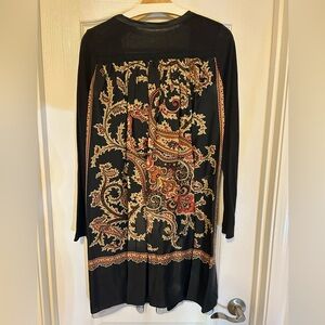 Sacai Brown/ multi color Mesh Fabric dress, size 3